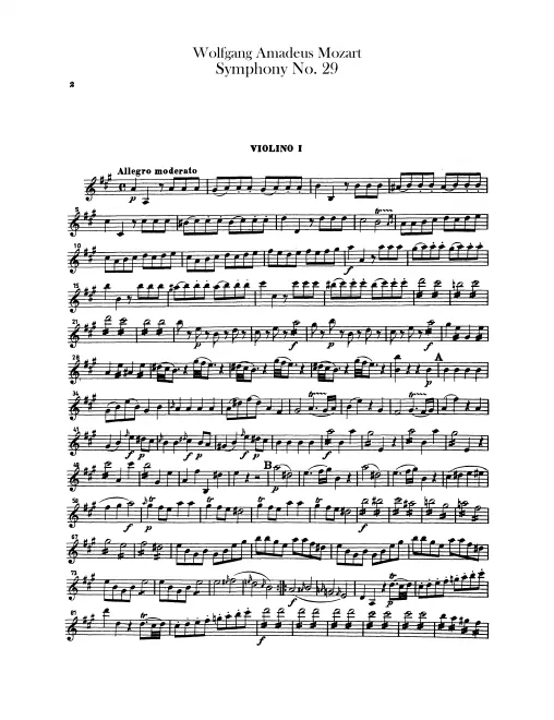 Violins I, II