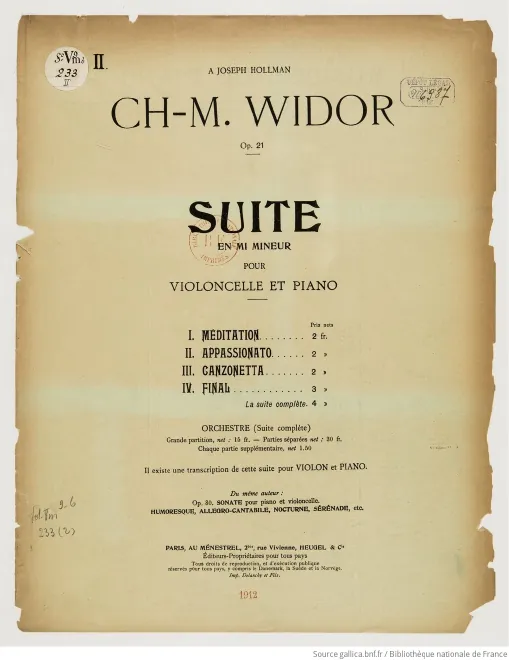 2. Appassionato - Score and Cello Part