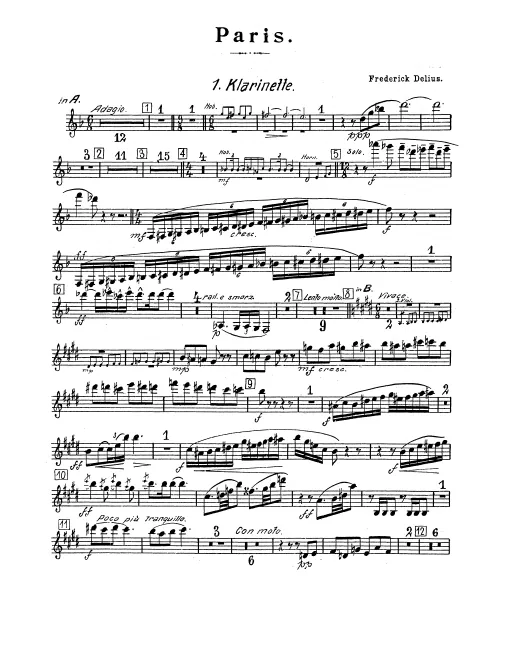Clarinet 1, 2, 3, Bass Clarinet (A/B♭)