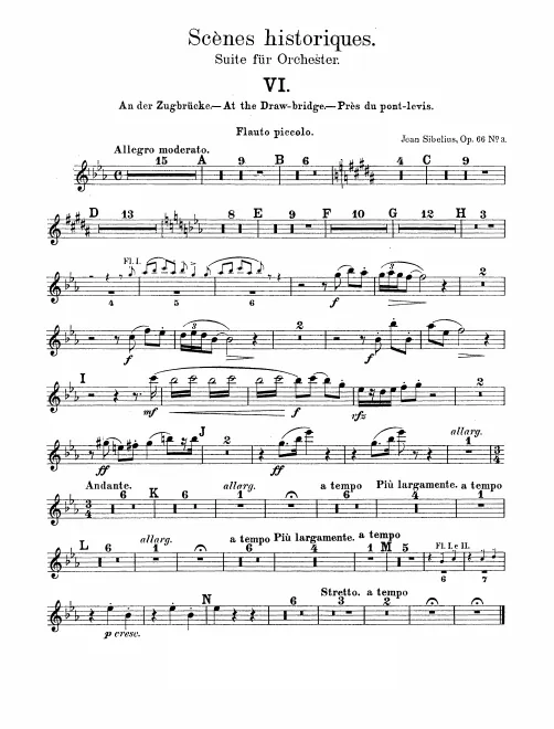 Piccolo, Flute 1, 2