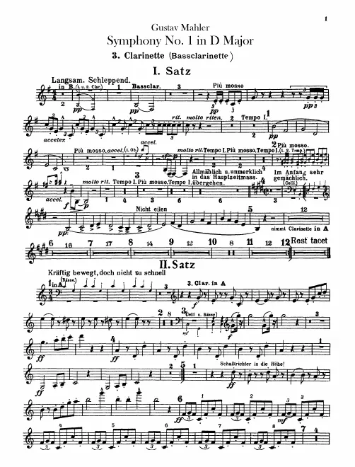 Clarinet 3 (B/A/C)/Bass Clarinet (B)/Piccolo Clarinet 1 (E)