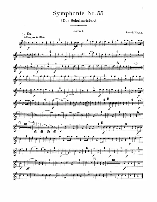 Horn 1, 2 (B/E)