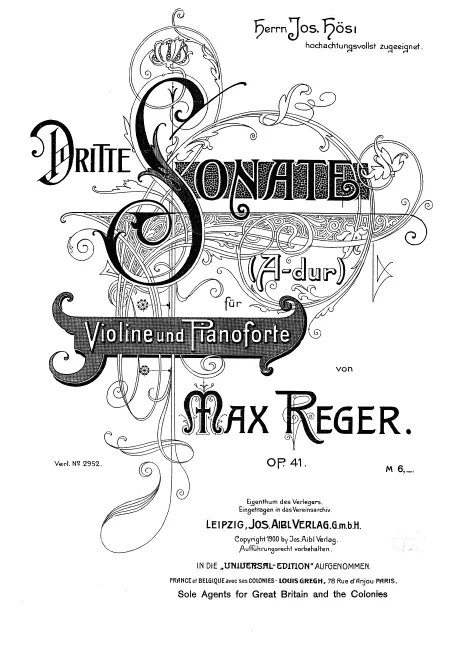 Piano score and violin part