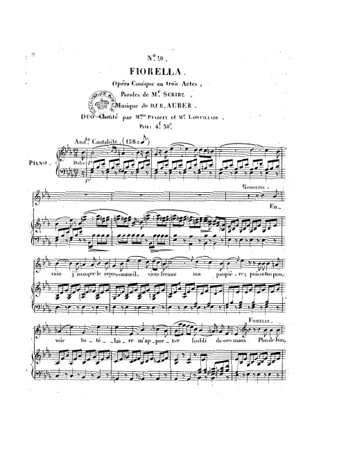 No.10, Duo: "En vain j'invoque le repos, sommeil" (Act II, No.8)
