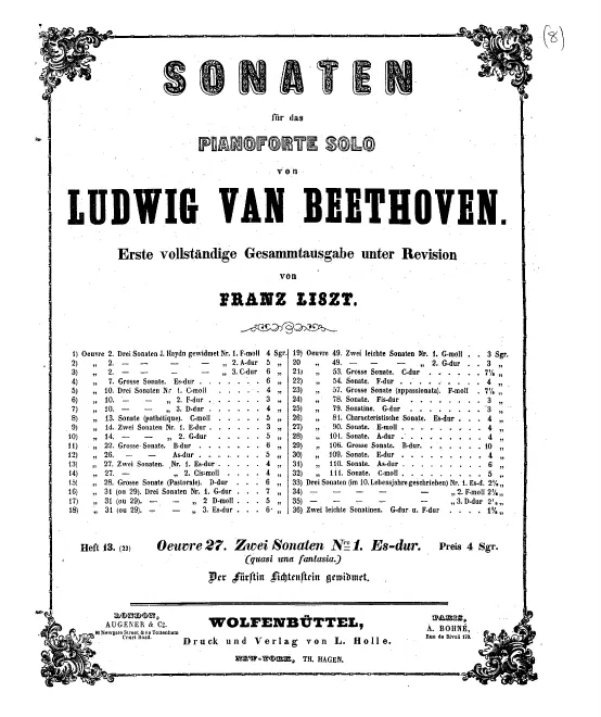 Heft 13. Piano Sonata No.13, Op.27 No.1