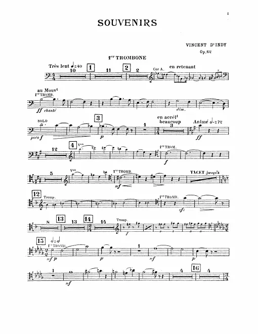 Trombone 1, 2, 3, Contrabass Trombone