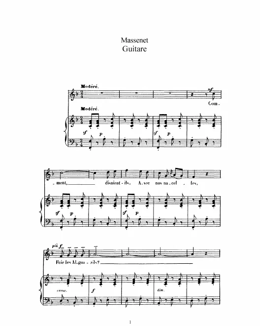 Complete Score (F Major: high voice and piano)