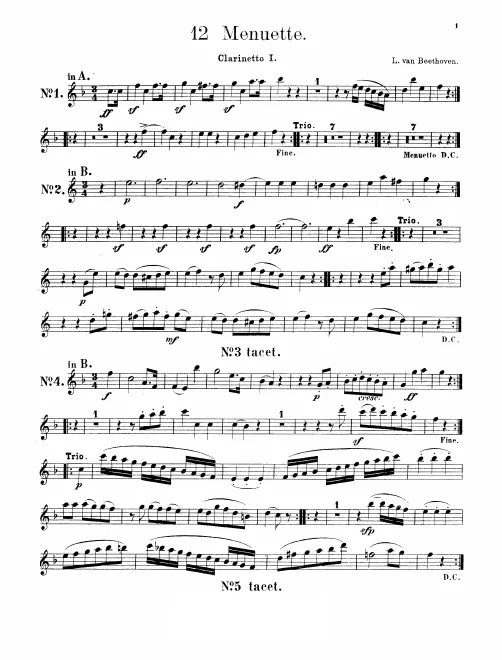 Clarinet 1, 2 (A/B/C)