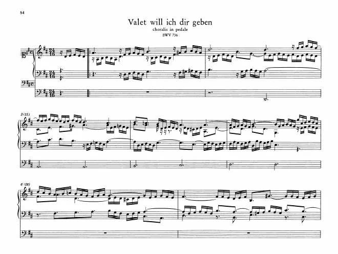 Valet will ich dir geben, BWV 736