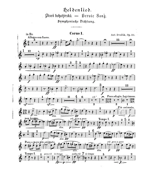 Horn 1, 2, 3, 4 (E, B basso)