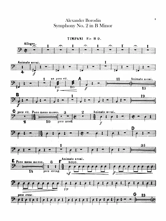 Timpani, Tambourine, Triangle, Bass Drum/Cymbal