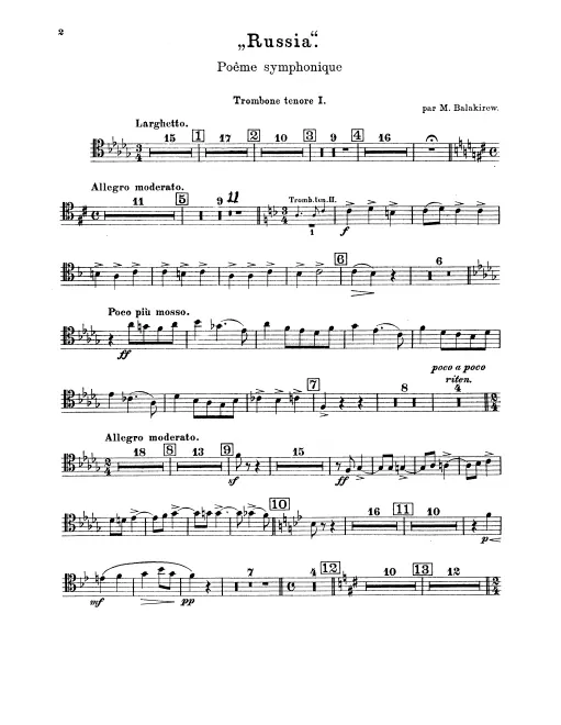 Trombone 1, 2, 3, Tuba