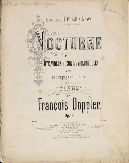 Piano Score; Flute, Horn, Cello Parts
