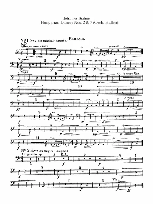 Timpani, Tambourine