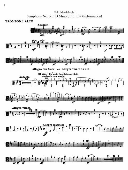 Trombone 1, 2, 3 (alto, tenor, bass)