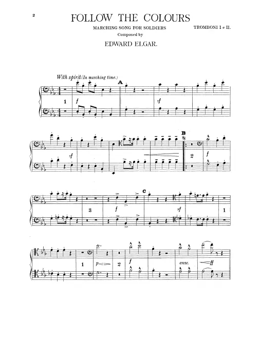 Trombone 1/2, Trombone 3, Tuba