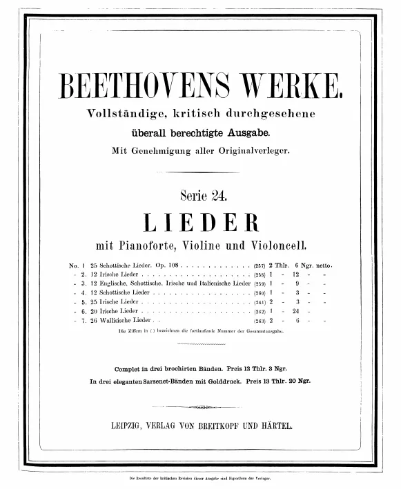 Complete Score (black and white)