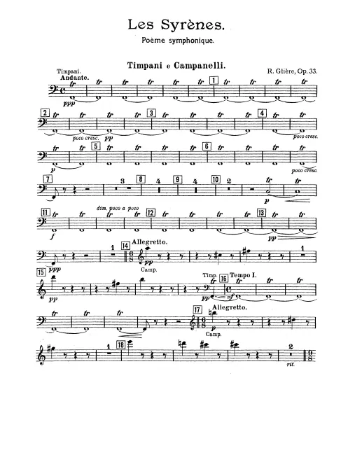 Timpani/Glockenspiel, Cymbals/Tam-Tam