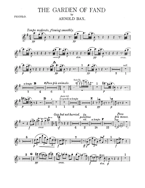 Piccolo, Flute 1/2, 3