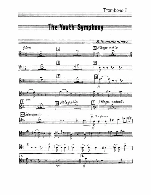 Trombone 1, 2, 3, Tuba