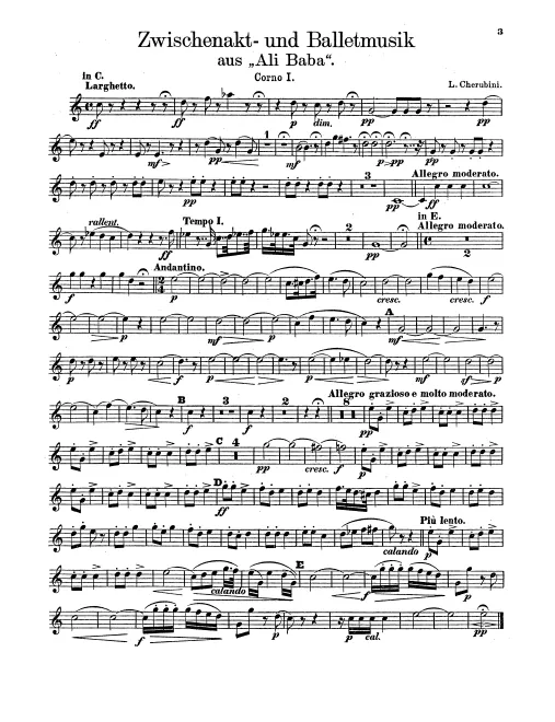 Horn 1, 2 (C/E), 3, 4 (F)