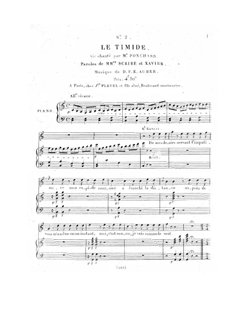No.2, Air: "De mes désirs servant l'impatience"