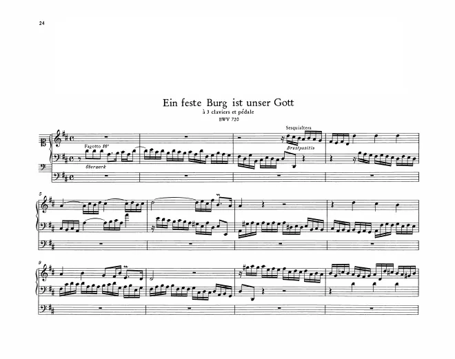 Ein feste Burg ist unser Gott, BWV 720