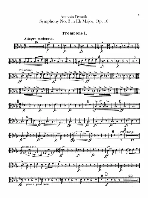 Trombone 1, 2, 3, Tuba