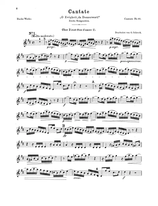 Oboe (or Oboe d'amore) 1, 2