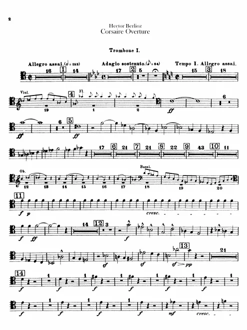 Trombone 1, 2, 3, Tuba