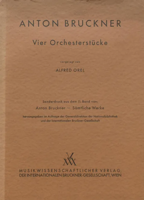 11. XI. Vier (kleine) Orchesterstücke