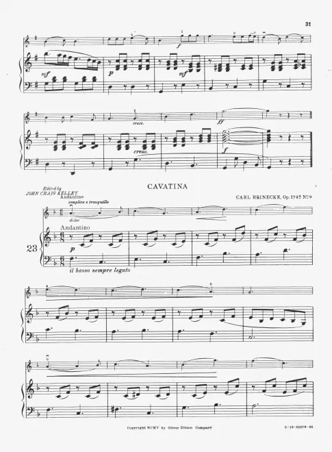 No.9 (Cavatina) (Piano Score)