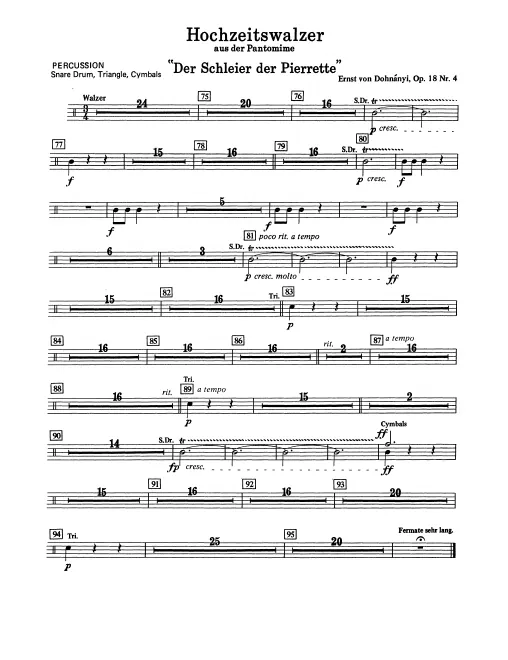 Snare Drum/Triangle/Cymbals/Tam-Tam