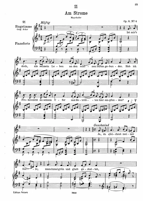 Complete Score (Low voice, transposed to )