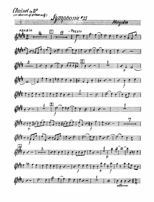 Clarinet (B, alternate to Oboe 2)