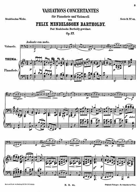 Complete Score and Cello Part