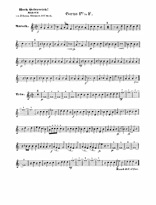 Horn 1, 2, 3, 4 (F)