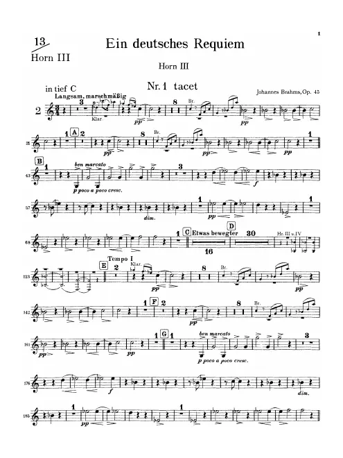 Horn 3 (C basso, F, B basso, E)