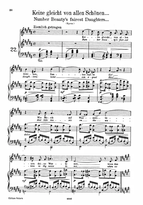 4. Keine gleicht von allen Schönen