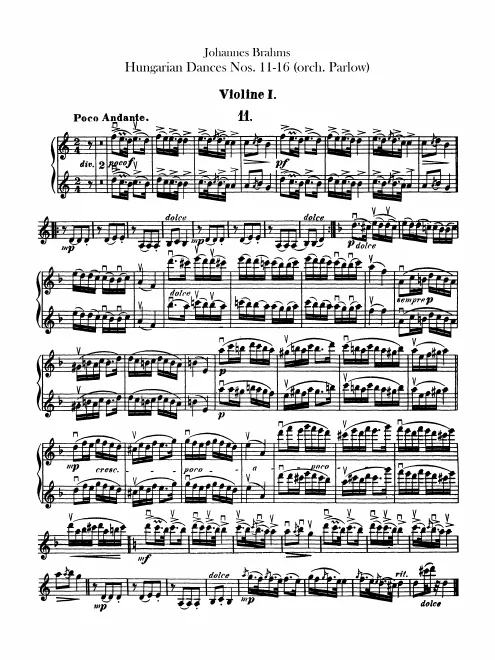 Violins I, II