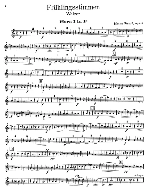 Horns 1, 2, 3, 4