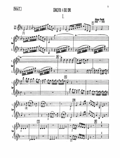 Violins II (Coro I/II)