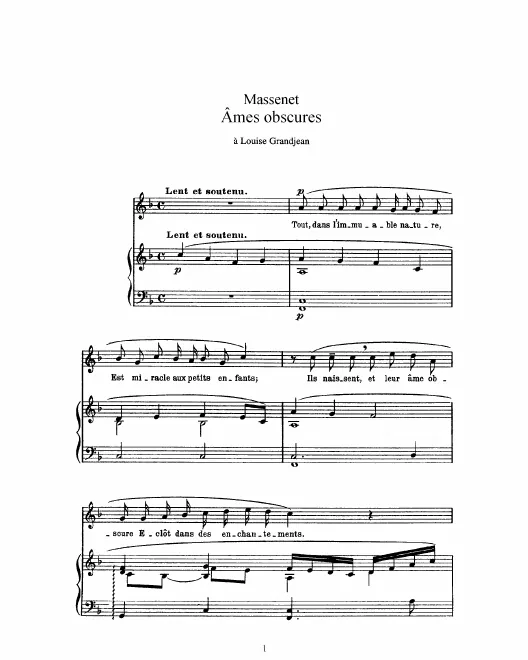 Complete Score (F Major: high voice and piano)
