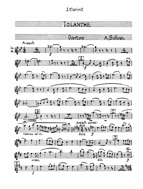 Clarinet 1 (A/B)