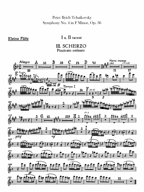 Piccolo, Flute 1, 2