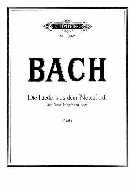 Die Lieder aus dem Notenbuch der Anna Magdalena Bach