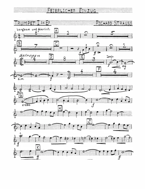 Trumpet 1, 2, 3, 4, 5, 6, 7, 8, 9, 10, 11, 12 (E)