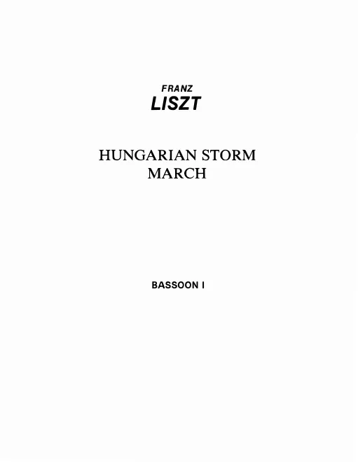 Bassoon 1, 2