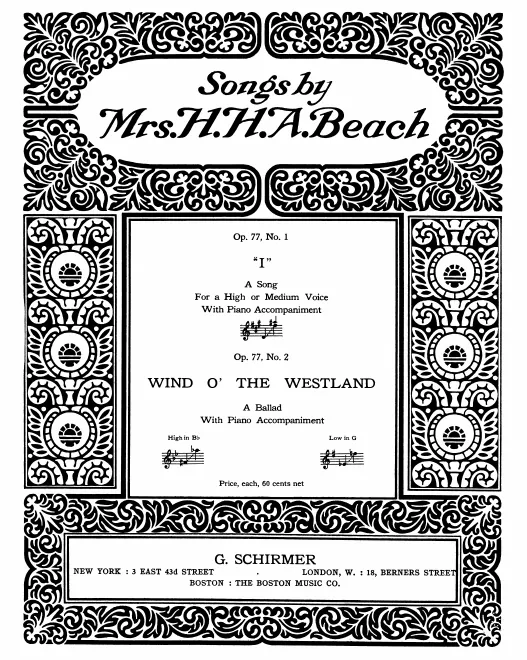 2. Wind o' the Westland (in B♭ major, high voice)