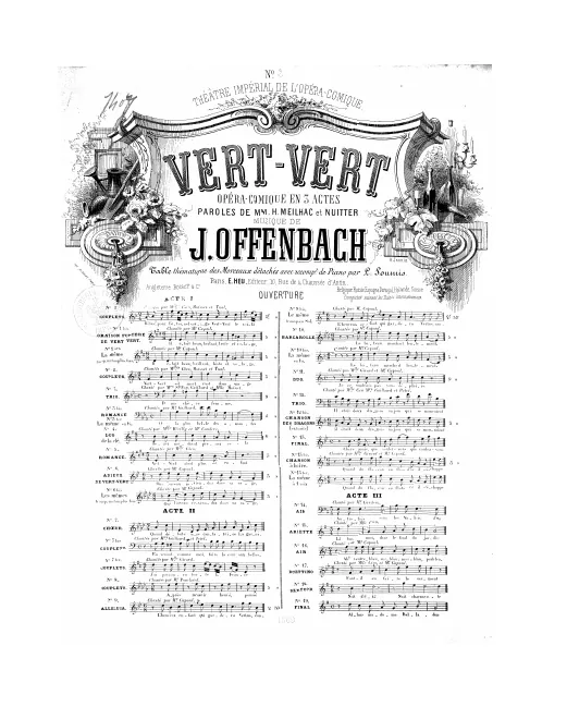 No.2, Couplets: "Vert-vert est mort, c'est dommage" (Act I, No.2b)